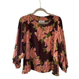 Ava Sky Floral Blouse